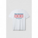 Camiseta BLUE BANANA Unisex White Line