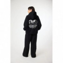 Jerséis y Sudaderas Sudadera BLUE BANANA Unisex con Capucha Atlas Black