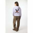Sudadera mujer Sudadera BLUE BANANA de Mujer con Capucha Classic Light Lilac