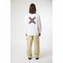 Camiseta BLUE BANANA Unisex Manga Larga Classic Blanca