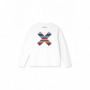 Camiseta BLUE BANANA Unisex Manga Larga Classic Blanca