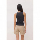 Tank Top BLUE BANANA Mujer Logo Anthracite