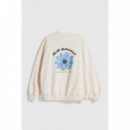 Jerséis y Sudaderas Sudadera BLUE BANANA Flor Off-white