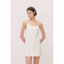Vestido Corto BLUE BANANA Mujer Tear Off-White