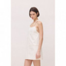 Vestido Corto BLUE BANANA Mujer Tear Off-White