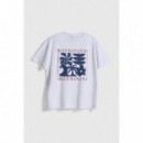 Camisetas Camiseta BLUE BANANA Unisex Glance White