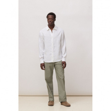 Camisa BLUE BANANA Hombre Core Linen White