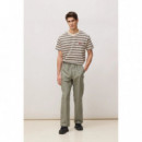 Pantalones Pantalón BLUE BANANA High Straight Olive Green