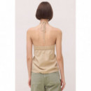 Top BLUE BANANA Mujer Vibe Camel