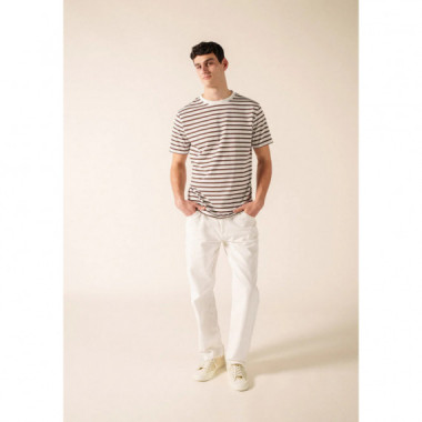 Camisetas Hombre Camiseta SAINT JAMES Plouider Neige Expresso