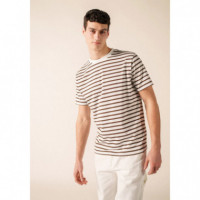 Camisetas Hombre Camiseta SAINT JAMES Plouider Neige Expresso