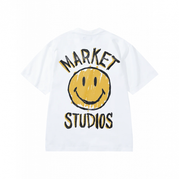 Camisetas Hombre Camiseta MARKET STUDIOS Smiley Doodle White