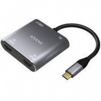 AISENS Cable Adaptador Usb-c a HDMI Dual 4K