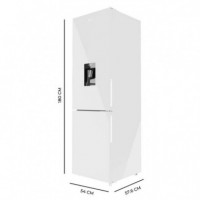 Bolero CoolMarket Combi 250 WD White Glass D 54x59x180 cm