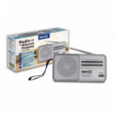 Radio Portátil Clásica Gen-X FM-4413 SW/AM/FM Analógica Plata