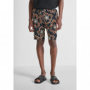 Pantalones Cortos Regular Fit de Algodón con Estampado Floral de ANTONY MORATO