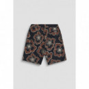 Pantalones Cortos Regular Fit de Algodón con Estampado Floral de ANTONY MORATO