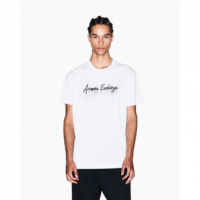 Camiseta ARMANI EXCHANGE Logotipo Strass Blanca