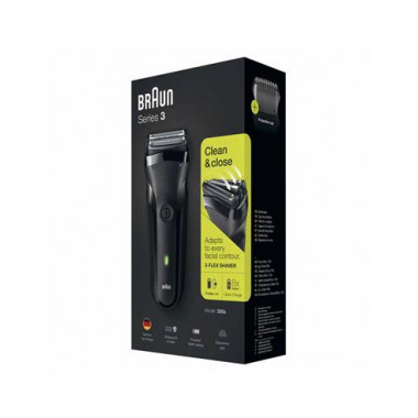 BRAUN Afeitadora Barba Series 3 300S Recargable Y Con Cable