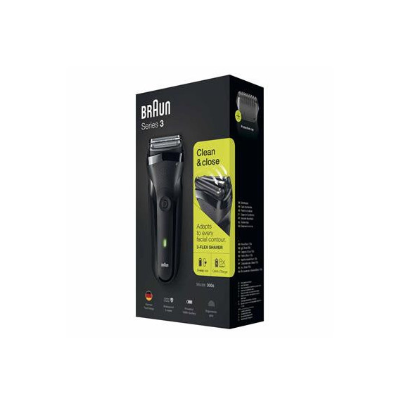 BRAUN Afeitadora Barba Series 3 300S Recargable Y Con Cable