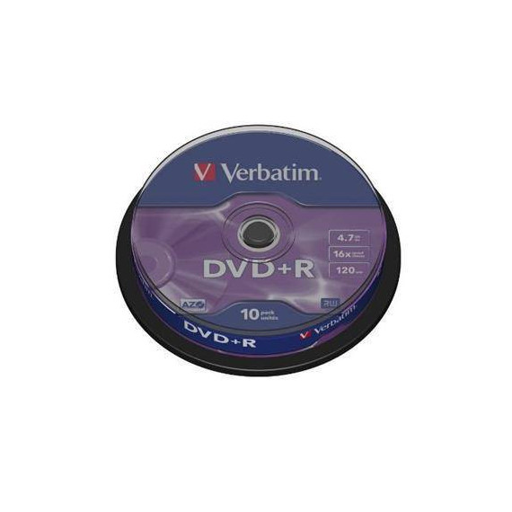 VERBATIM Lata 10 Pcs DVD+R 16x
