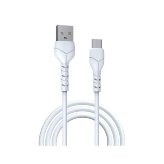 DEVIA Cable KINTONE USB-C a USB 2.1A, 1mtr Blanco