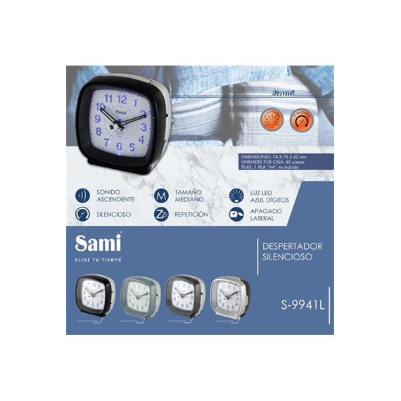 SAMI S-9941L Reloj Despertador Analogico Silencio - Guanxe Atlantic Marketplace