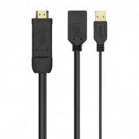 Cable Conversor 4K AISENS Hdmi/macho - Displayport/hembra 10W 10CM Black