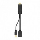 Cable Conversor 4K AISENS Hdmi/macho - Displayport/hembra 10W 10CM Black