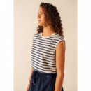 Camisetas Mujer Camiseta SAINT JAMES Banyuls Ecru / Marine