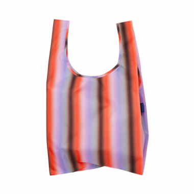 Bolsa BAGGU Est&aacute;ndar Reciclada Gradient Stripe Poppy & Lilac