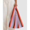 Bolsa BAGGU Estándar Reciclada Gradient Stripe Poppy & Lilac