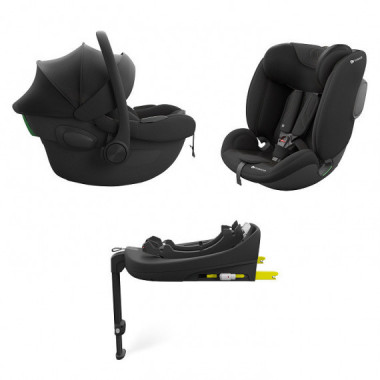 Endura Safe Modular System Black Base+portabebe+autosilla  KINDERKRAFT