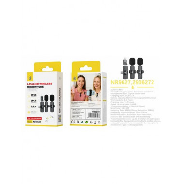 ONE PLUS Microfono Inalambrico Duo Lavalier de Solapa Tipo C y Adaptador Lightning  NR9627