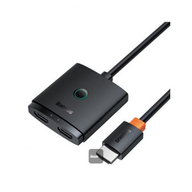 BASEUS Series 2 En 1 Switch Hdmi Bidireccional AIRJOY 4K Con Cable 1Mtr BS-OH114 Transm 40Mtrs