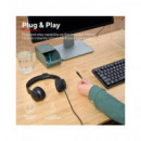 TRUST Auricular de Casco Con Microfono Para PC AYDA Con Cable Jack 3.5mm 1.8Mtrs Negro 25087