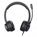 TRUST Auricular de Casco Con Microfono Para PC AYDA Con Cable Jack 3.5mm 1.8Mtrs Negro 25087