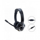 CONCEPTRONIC Auricular de Casco Con Microfono POLONA Con Cable Para PC ,Jack 3.5mm Negro POLONA02B