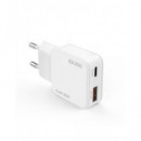 IDUSD Cargador Red Usb-A Y Tipo C GaN 20W D310B Blanco