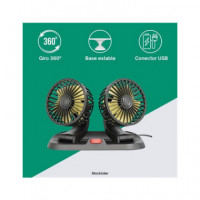 STOCK LIDER Ventilador Doble Con COnector Usb SL10150
