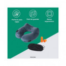 STOCK LIDER Kit Para Viajes 3 En 1 Con Almohada Hinchable/Antifaz y Tapones SL10191