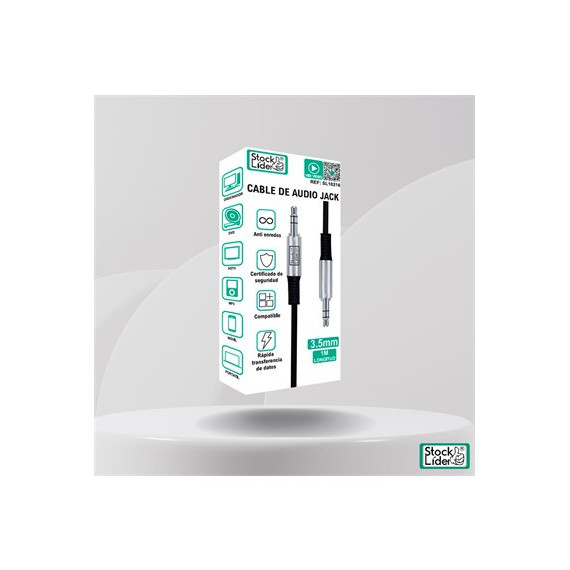 STOCK LIDER Cable Audio Jack 3.5mm 1Mtr SL10216