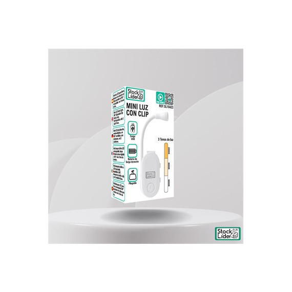 STOCK LIDER Mini Luz con Clip para Libros SL10423