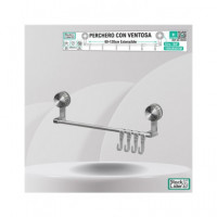 STOCK LIDER Perchero Con Ventosa 10x4x62Cms SL10439