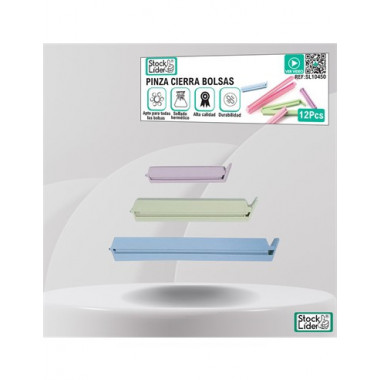 STOCK LIDER Pinza Cierra Bolsas 12 Piezas SL10450