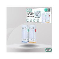 STOCK LIDER Linterna Doble Foco LEd 5W 300Lm SL10452