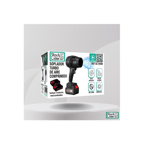 STOCK LIDER Soplador Turbo De Aire Comprimido Recargable SL10480