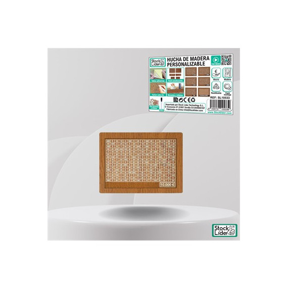 STOCK LIDER Hucha Madera Personalizable SL10533