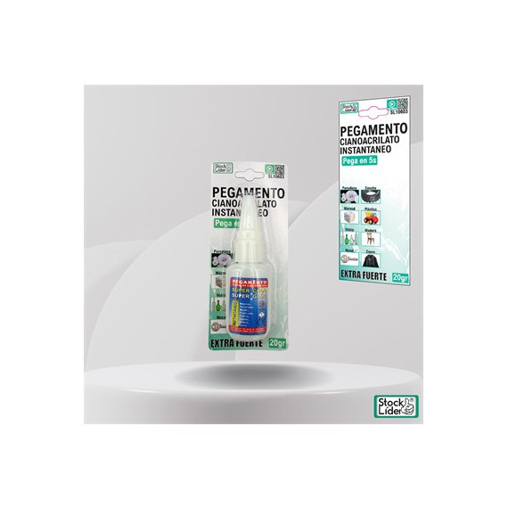 STOCK LIDER Pegamento Cianocrilato Instanteneo 20Grs SL10603