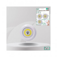 STOCK LIDER Pack 3 Lamparas Led COB+Mando A Pilas SL10775